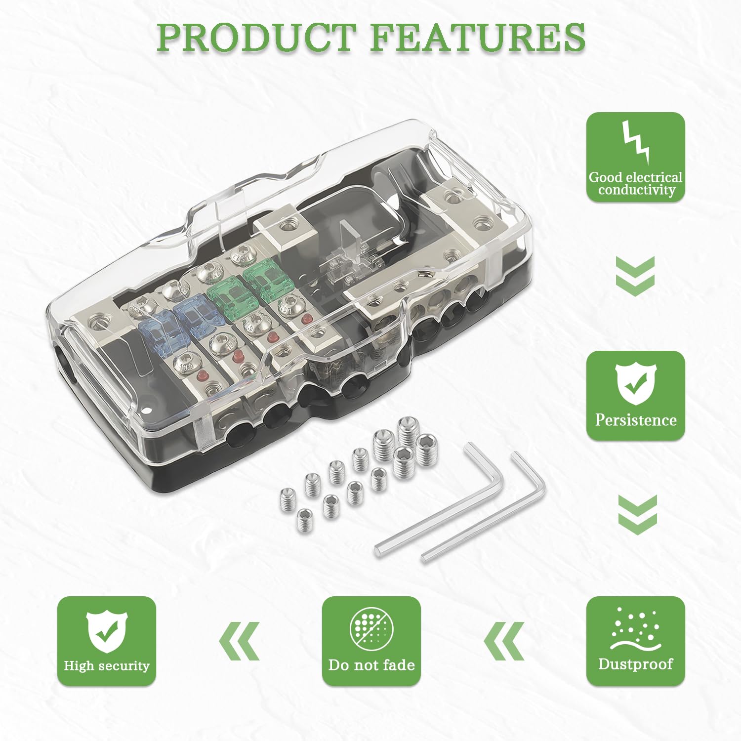 Amazon.co.jp: SIGANDG カーオーディオ分配ブロックヒューズホルダー 4